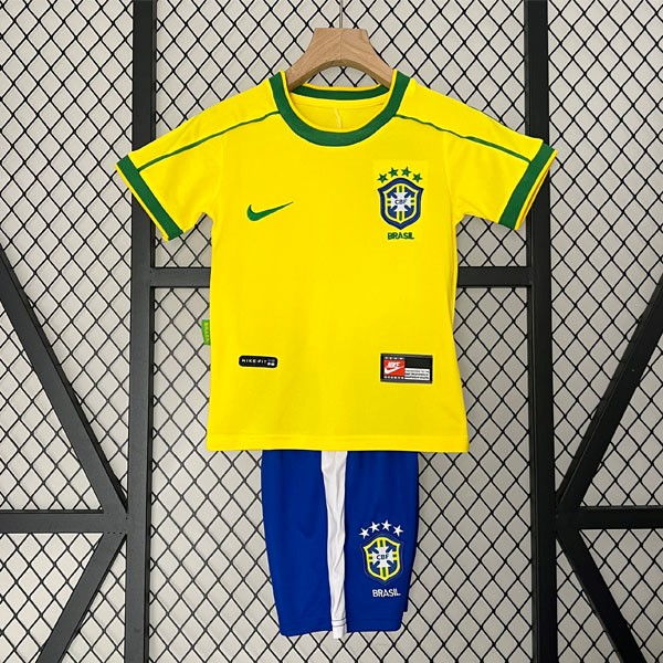 Camiseta Brasil 1st Retro Niño 1998